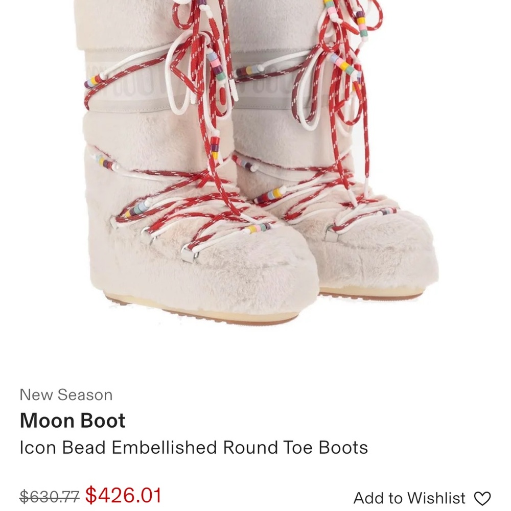 Moon Boot Beige Fuzzy Boots